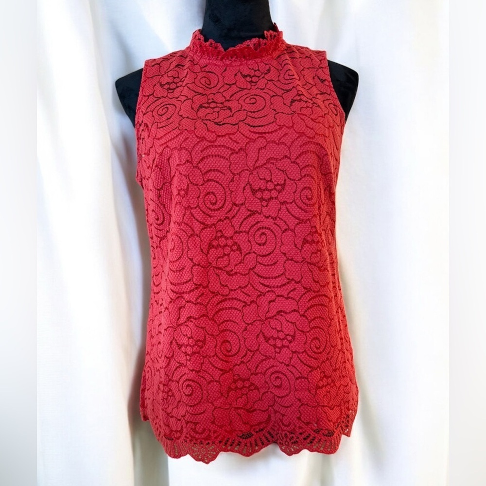 Banana Republic Red Embellished‎ Tank Top